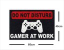 Ver imagem 2 de Tapete Capacho Gamer At Work 60x40 - Preto