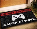 Ver imagem 1 de Tapete Capacho Gamer At Work 60x40 - Preto