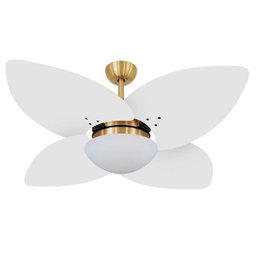 Ventilador de Teto Vd42 Dunamis Dourado 4 Pás MDF Branco 110V - 1
