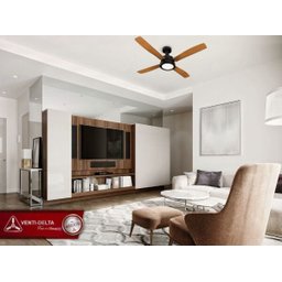 Ventilador de Teto Vintage LED Preto/Mg 220V - 2 Ventilador de Teto Vintage LED Preto/Mg 220V - 2