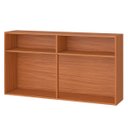Ver imagem 2 de Armário Aéreo 100% Mdf Portas de Correr com Vidro Claire Cinamomo/branco