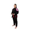 Kimono Feminino Jiu Jitsu+Top Revolução InTheGuard Trançado Preto/Rosa A5 - 3