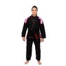 Kimono Feminino Jiu Jitsu+Top Revolução InTheGuard Trançado Preto/Rosa A5 - 1