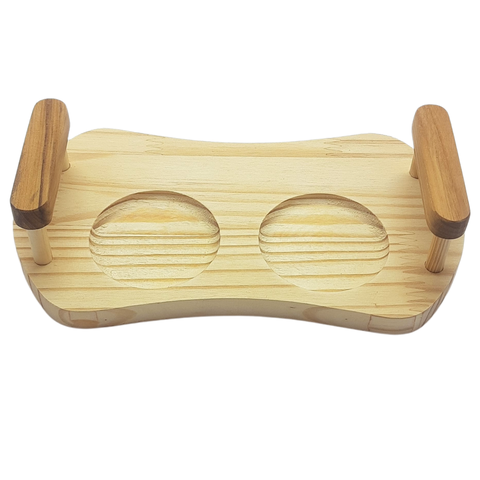 Bandeja Madeira Pinus C/ Espaço para 2 Xicaras ou Canecas