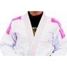 Kimono Feminino Jiu Jitsu+Top Revolução InTheGuard Trançado Branco/Rosa A2 - 5