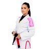 Kimono Feminino Jiu Jitsu+Top Revolução InTheGuard Trançado Branco/Rosa A2 - 4