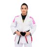 Kimono Feminino Jiu Jitsu+Top Revolução InTheGuard Trançado Branco/Rosa A2 - 3