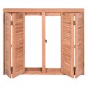 Ver imagem 1 de Janela de Madeira Vitro de Correr Com Veneziana Pantográfica Reto de Eucalipto Esel-2.00(L)X1.20(A)