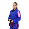Kimono Feminino Jiu Jitsu+Top Revolução InTheGuard Trançado Azul/Rosa A3 - 5