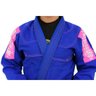 Kimono Feminino Jiu Jitsu+Top Revolução InTheGuard Trançado Azul/Rosa A3 - 1