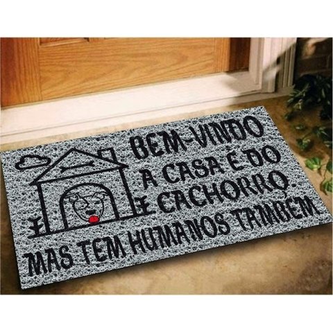 Tapete Capacho Divertido Casa do Cachorro 60x40 Dog Pet Lar