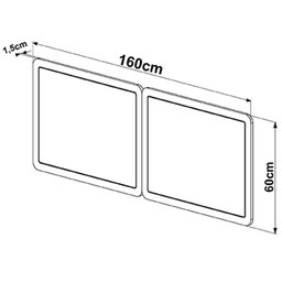 Cabeceira Cama Box Casal Queen Painel com Telinha 160cm Moss A03 Nero - Lyam Decor - 5