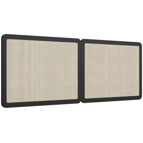 Cabeceira Cama Box Queen Painel com Telinha 160cm Moss A03 Nero - Lyam Decor