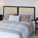 Ver imagem 2 de Cabeceira Cama Box Casal Queen Painel com Telinha 160cm Moss A03 Nero - Lyam Decor