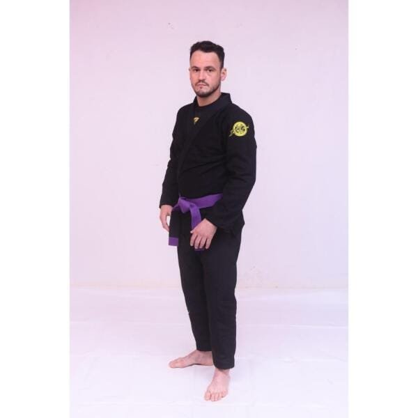 Kimono Jiu Jitsu Revolução In The Guard Trançado Preto A3 - 2