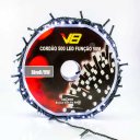 Ver imagem 1 de Cordão Pisca 8 Funções 500 Leds 50m Branco Frio Bivolt Uso Externo 14736-pl