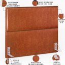 Ver imagem 4 de Cabeceira Cama Box Queen com Tachas 160 Cm Vicenza L02 Couríssimo Camel - Lyam Decor