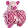 Manta e Bichinho Pelúcia Bouton Baby Sweet Pig Microfibra Rosa - 1