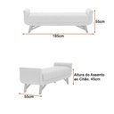 Ver imagem 4 de Puff Recamier 195cm Andros Boucle Off White - Sallar Home