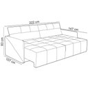 Ver imagem 2 de Sofá Cama Galileu F04 3 Lugares Retrátil 222cm Bege Linho Lyam Decor