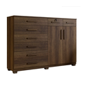 Ver imagem 2 de Cômoda 8 Gavetas 2 Portas New Triunfo Benetil Móveis - Imbuia