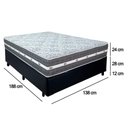 Ver imagem 7 de Cama Box Baú Casal Sintético + Colchão Anjos Black Graphite Molas Ensacadas 138x188x64cm Preto