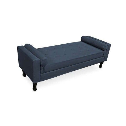 Recamier Félix Solteiro 1,20M Suede - Renascer Decor:Cinza Escuro