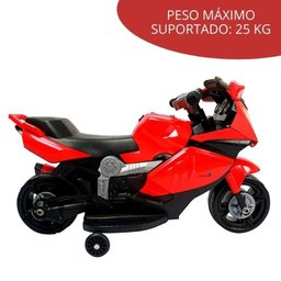 Mini Moto Eletrica 6v Vermelho - Importway - 3