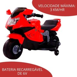 Mini Moto Eletrica 6v Vermelho - Importway - 5