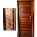 Ver imagem 6 de Puxador Porta Pivotante Madeira/vidro Alumínio Tubular 40cm