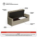 Ver imagem 5 de Calçadeira Báu Casal Padrão Atena 140cm Capitonê Veludo Bege - Desk Design