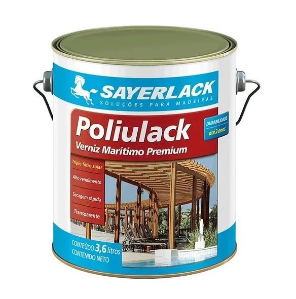 Verniz Poliulack Sayerlack Acetinado 3,6L Transparente:Incolor/Acetinado - 1