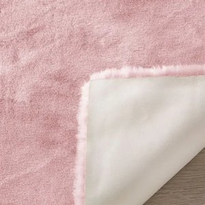 Tapete Pele de Coelho Antiderrapante Redondo Melody 140cm - Jolitex