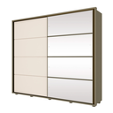 Ver imagem 2 de Guarda-Roupa Casal Cavic 100%MDF 2 Portas Deslizantes 6 Gavetas Duna/Off White Henn