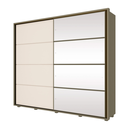 Ver imagem 2 de Guarda-Roupa Casal Cavic 100%MDF 2 Portas Deslizantes 6 Gavetas Duna/Off White Henn