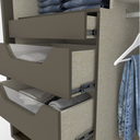 Ver imagem 6 de Guarda-Roupa Casal Cavic 100%MDF 2 Portas Deslizantes 6 Gavetas Duna/Off White Henn
