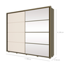 Guarda-Roupa Casal Cavic 100%MDF 2 Portas Deslizantes 6 Gavetas Duna/Off White Henn - 3