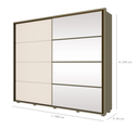 Ver imagem 3 de Guarda-Roupa Casal Cavic 100%MDF 2 Portas Deslizantes 6 Gavetas Duna/Off White Henn