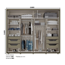 Ver imagem 4 de Guarda-Roupa Casal Cavic 100%MDF 2 Portas Deslizantes 6 Gavetas Duna/Off White Henn