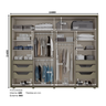 Guarda-Roupa Casal Cavic 100%MDF 2 Portas Deslizantes 6 Gavetas Duna/Off White Henn - 4