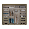 Guarda-Roupa Casal Cavic 100%MDF 2 Portas Deslizantes 6 Gavetas Duna/Off White Henn - 5