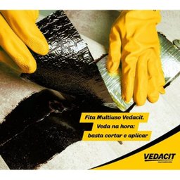 Manta Asfáltica Auto Adesivo Aluminio Vedacit 20cm X 10m - 6
