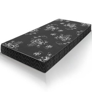 Colchão Solteiro Andes Liso Preto Espuma D20 78x188x12cm