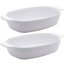 Ver imagem 1 de Kit 2 Travessas de Melamina Brancas 23cm Milão Lyor com Alças Laterais para Servir