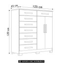 Ver imagem 4 de Cômoda para Quarto 2 Portas 125cm Verona Off/cinamomo - Albatroz