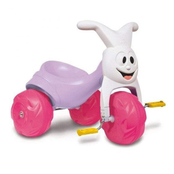 Motoca Triciclo Magic Toys Tico Tico Suporte Pés Brinquedo - Rosa - Rosa