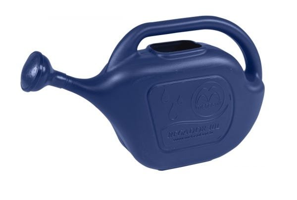Regador Para Jardinagem Plastico 5 Litros Azul Metasul:Azul - 3
