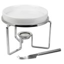 Ver imagem 2 de Rechaud para Queijo Brie em Cerâmica com Faca em Aço Inox D16xa11,5cm Fracalanza