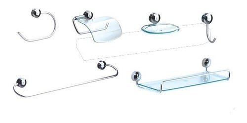 Kit Acessórios Banheiro Em Aluminio E Abs 6 Peças Twister - 2