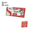 Kit Acessórios Banheiro em Aluminio e Abs 5 Peças Certa - 1